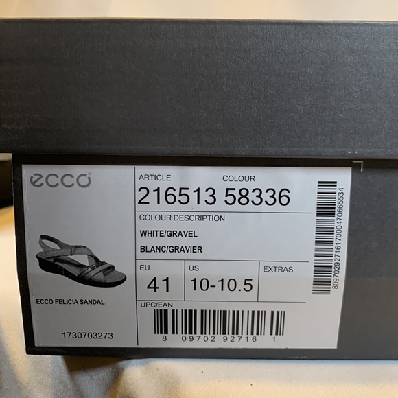 Ecco Felicia Sandal 41 EU in White, New in box, Size EU 41, US size 10-1… - Picture 8 of 8